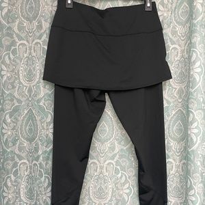 Women's Lucky In Love Black Leggings Adjustable Skirt - Medium